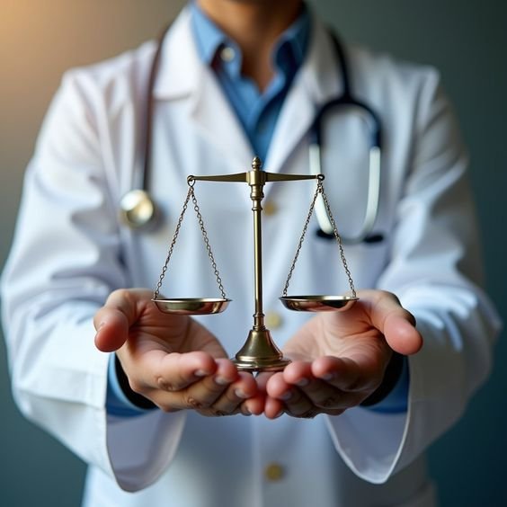 Healthcare professional discussing wellness